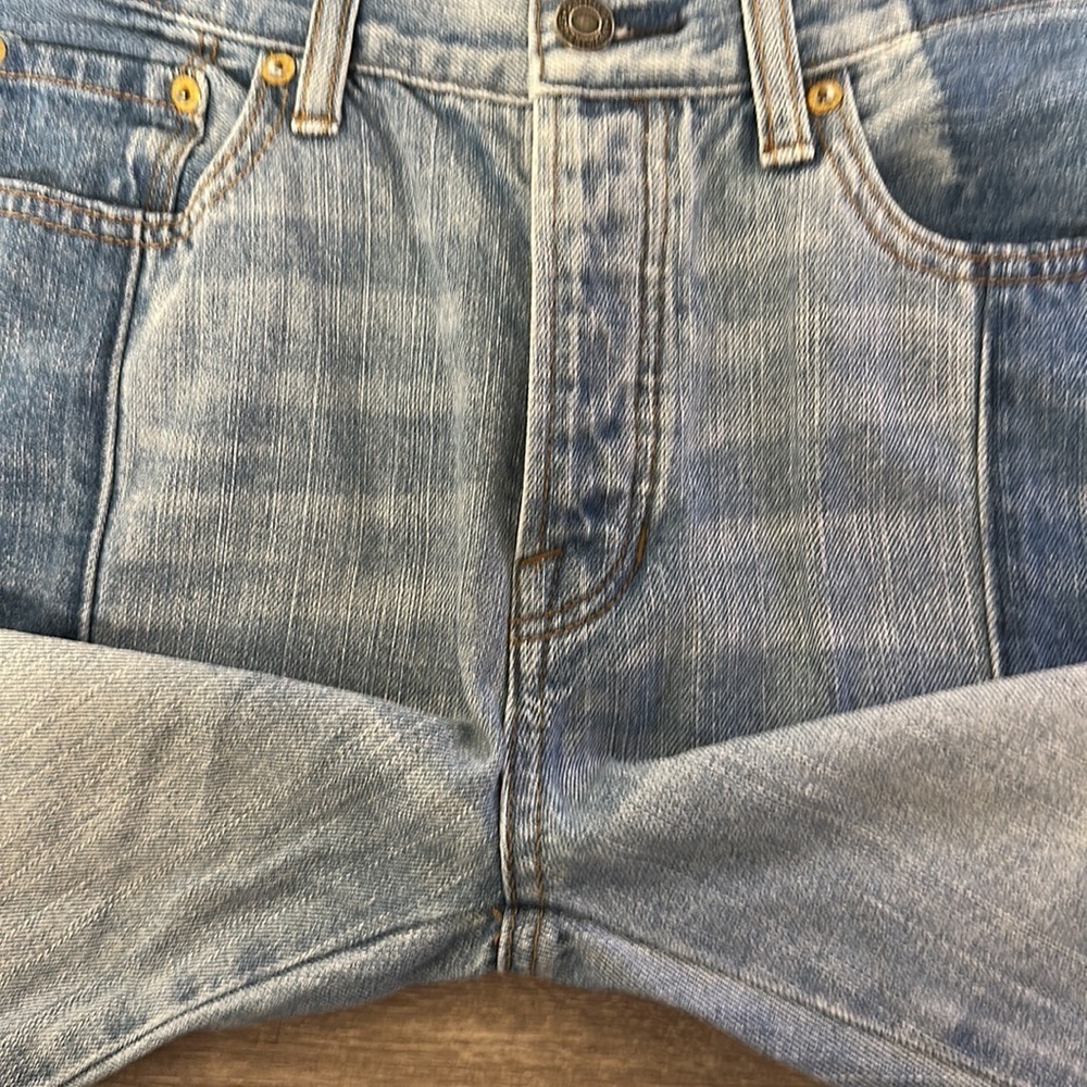 High Rise Color Block Jeans - Picture 9 of 14